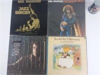 3 vinyles de Neil Diamond, 1 vinyle de Cat Stevens