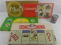 4 jeux de société Clue: Monopoly + Jour de paye +