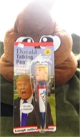 Talking Trump Pen, Poop plush hat