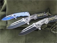 (3) Rough Rider Tactical Assisted Folders