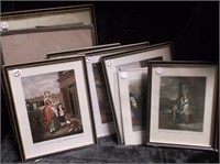 ANTIQUE FRAMED PRINTS BY F WHEATLEY R.A.