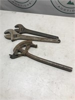 Crescent wrenches and pipe bender