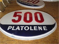 "500 PLATOLENE SIGN, SINGLE-SIDED LENS, 7' X 5'