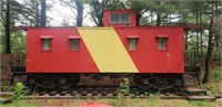 CABOOSE, RED, WOOD CONSTRUCTION, ROOF LEAKS,