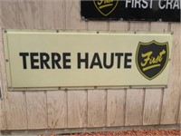 SIGN, "TERRE HAUTE FIRST", 96" X 34"