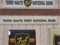 SIGN, TERRE HAUTE FIRST NATIONAL BANK", 96" X 12"