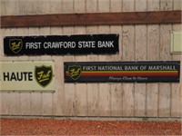 (2) SIGNS, "FIRST CRAWFORD STATE BANK", 10' X