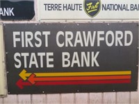 SIGN, "FIRST CRAWFORD STATE BANK", 110" X 58"