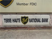 SIGN, "TERRE HAUTE FIRST NATIONAL BANK", 92" X