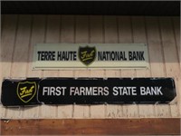 (2) SIGNS, "TERRE HAUTE FIRST NATIONAL BANK", 7'