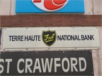 SIGN, TERRE HAUTE FIRST NATIONAL BANK", 90" X