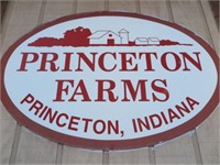 ADVERTISING SIGN, "PRINCETON FARMS", 6' X 4'