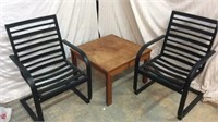 2 New Walton Patio Motion Chairs & Side Table Z6C