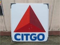 GAS SIGN, "CITGO", 3' X 3', PLASTIC