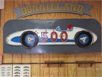 MECHANICAL NEON SIGN, "500" RACE CAR, WITH