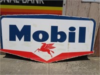 GAS SIGN, "MOBIL", DOUBLE-SIDED 102" X 51"