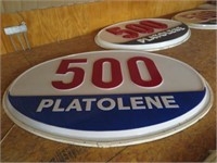 "500" PLATOLENE SIGN, SINGLE-SIDED LENS, 7' X 5'