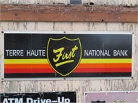 SIGN, "TERRE HAUTE FIRST NATIONAL BANK, 92" X 34"