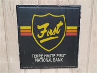 SIGN, "TERRE HAUTE FIRST NATIONAL BANK, 44" X 46"