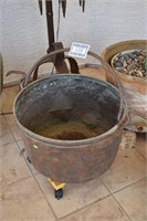 Copper Pot with Cast Iron Handle