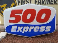 GAS SIGN, "500 EXPRESS" POLE SIGN, 84" X 57"