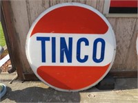 GAS SIGN, "TINCO", 50" ROUND