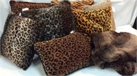 7 Animal Print Pillows & Throw! S10C