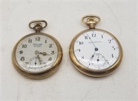 Pair Of Ingersol Pocket Watches Trenton Radiolite