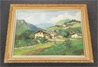 Original Painting By Luigi Cergoli Countryside