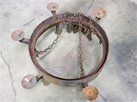 Medieval Iron Hanging Candle Ring 27"