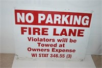 FIRE LANE Sign