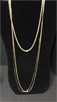 Lot Of Three Gold Necklaces