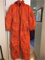 Vintage Insulated Orange U S Air Force Flight Suit