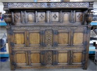 Outstanding Jacobean Oak Court Cabinet