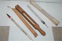 Three Floating Dairy Thermometers