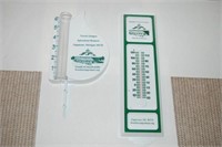 Thumb Octagon Barn Thermometer and Rain Gauge
