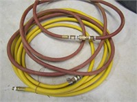2 1/4" 300PSI Short Pneumatic Hoses Red & Yellow