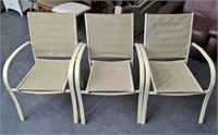 (3) Stackable Outdoor Chairs