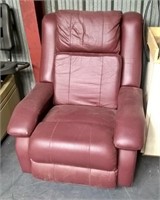 Burgandy Leather reclining Chair