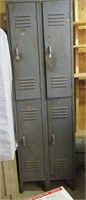 Gray Metal 4 Door Locker Unit 78"Tall and 24"Wide