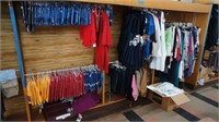 assorted school uniforms and women's clothes