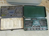 2 Sets of Tap and Dies in Plastic Cases