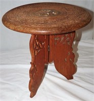 12" Wood Carved Table