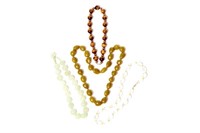 Four heavy beaded necklaces