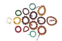 An assortment of beaded bracelets