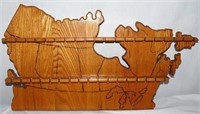 Canada Shaped Wooden Spoon Rack