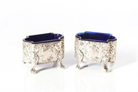Pair of French silver salts