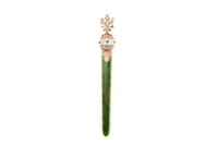 Russian silver and nephrite letter opener