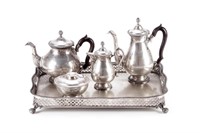 Five piece Portuguese silver tea & coffee set