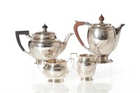 English silver tea and coffee set